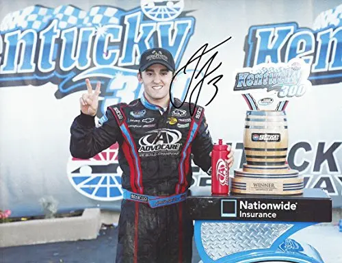 Autographed 2012 Austin Dillon #3 Advocare Team Kentucky Race Win (Victory Lane Trophy) Nationwide Series 9X11 Inch Signed Picture Nascar Glossy Photo With Coa 1