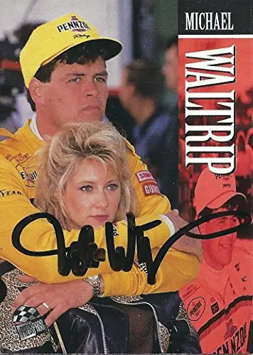 Autographed Michael Waltrip 1995 Press Pass Racing (#30 Pennzoil Team) Winston Cup Series Vintage Signed Nascar Collectible Trading Card With Coa 1