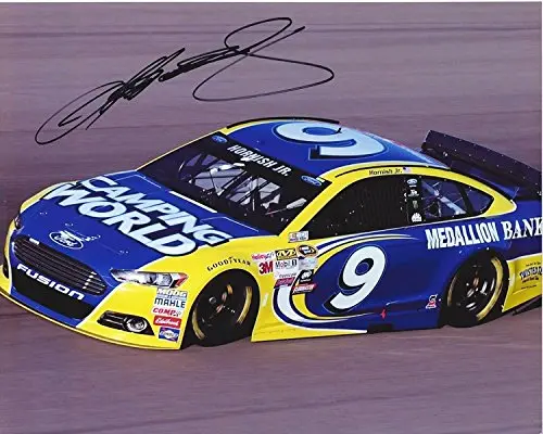 Autographed 2016 Sam Hornish Jr. #9 Camping World Racing (Medallion Bank) Sprint Cup Series Petty Enterprises Signed Picture 8X10 Inch Nascar Hero Card Photo With Coa 1