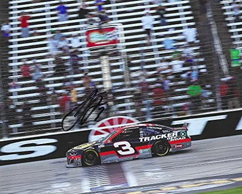Autographed 2020 Austin Dillon #3 Bass Pro Shops Texas Race Win (Checkered Flag Finish) Richard Childress Racing Nascar Cup Series Signed Picture 8X10 Inch Glossy Photo With Coa 1