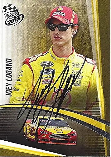 Autographed Joey Logano 2015 Press Pass Racing (#22 Shell Pennzoil) Team Penske Sprint Cup Series Signed Nascar Collectible Trading Card With Coa 1