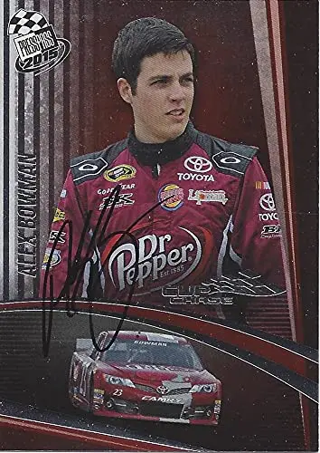 Autographed Alex Bowman 2015 Press Pass Cup Chase Edition (#23 Dr. Pepper Team) Bk Racing Sprint Cup Series Chrome Signed Collectible Nascar Trading Card With Coa 1