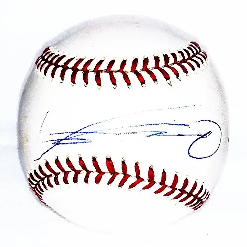 Autographed Vladimir Guerrero (Montreal Expos) Official Major League Baseball Signed Mlb Baseball With Coa 1