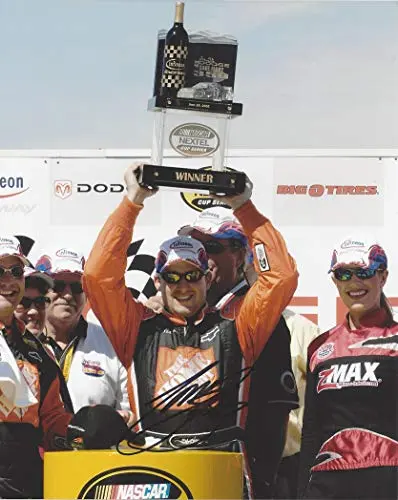 Autographed 2005 Tony Stewart #20 Home Depot Team Infineon Sonoma Race Win (Victory Celebration) Joe Gibbs Racing Signed Collectible Picture Nascar 8X10 Inch Glossy Photo With Coa 1
