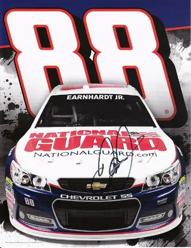 Autographed 2013 Dale Earnhardt Jr. #88 National Guard Racing Signed 9X11 Inch Nascar Hero Card Photo With Coa 1