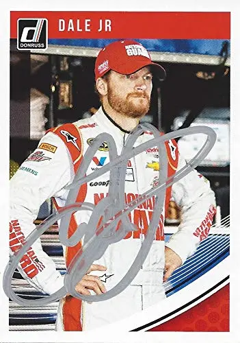 Autographed Dale Earnhardt Jr. 2019 Panini Donruss Racing (#88 National Guard Team) Hendrick Motorsports Signed Nascar Collectible Trading Card With Coa 1
