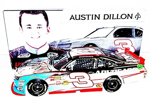 2X Autographed 2013 Austion Dillon & Richard Childress #3 Advocare Nationwide Car Arc Nickel Finish Signed Lionel 1/24 Nascar Diecast Car With Coa (#085 Of Only 144 Produced) 1