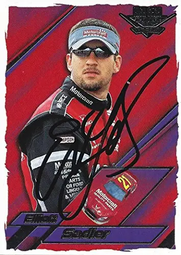 Autographed Elliott Sadler 2003 Wheels High Gear Racing (#21 Motorcraft) Wood Brothers Team Winston Cup Series Signed Nascar Collectible Trading Card With Coa 1