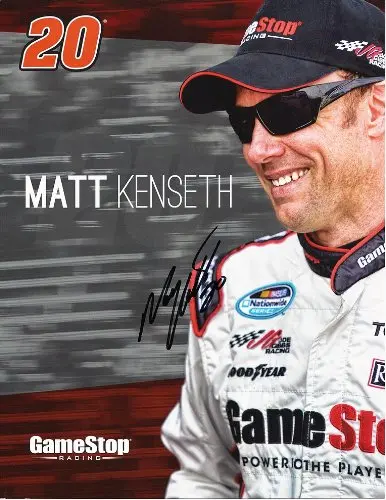 Autographed 2014 Matt Kenseth #20 Gamestop Racing (Nationwide Series) 9X11 Signed Nascar Hero Card W/Coa 1