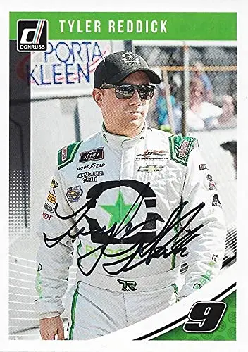 Autographed Tyler Reddick 2019 Panini Donruss Racing (#9 Jr Motorsports) Xfinity Series Signed Nascar Collectible Trading Card With Coa 1