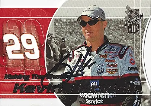Autographed Kevin Harvick 2002 Press Pass Vip Making The Show (#29 Goodwrench Team) Richard Childress Racing Winston Cup Series Insert Diecut Signed Nascar Collectible Trading Card With Coa 1