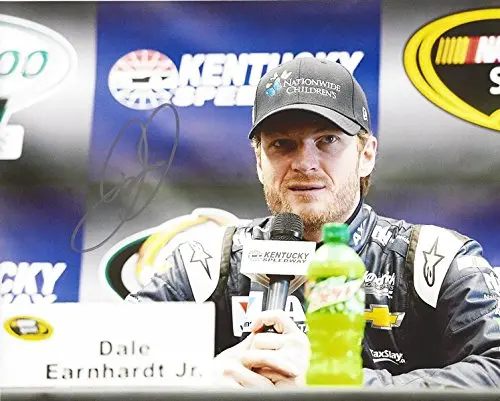 Autographed 2016 Dale Earnhardt Jr. #88 Nationwide Childrens Charity Racing Kentucky Speedway Press Conference (Hendrick Motorsports) Signed Collectible Picture Nascar 8X10 Inch Glossy Photo With Coa 1