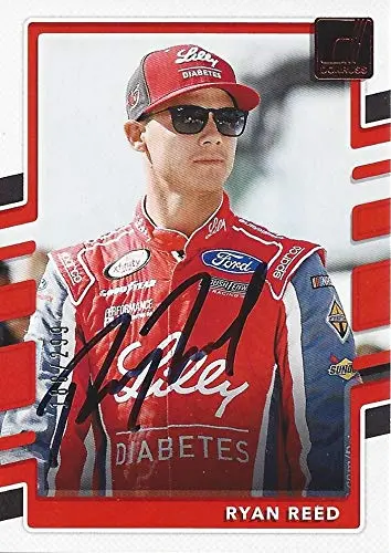 Autographed Ryan Reed 2018 Panini Donruss Racing (#16 Lilly Roush Team) Xfinity Series Red Parallel Insert Signed Nascar Collectible Trading Card With Coa #188/299 1