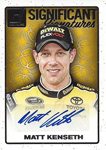 Matt Kenseth 2017 Panini Donruss Racing Significant Signatures Autograph(Retirement Final Season) #20 Dewalt Gibbs Driver Insert Collectible Nascar Trading Card 1