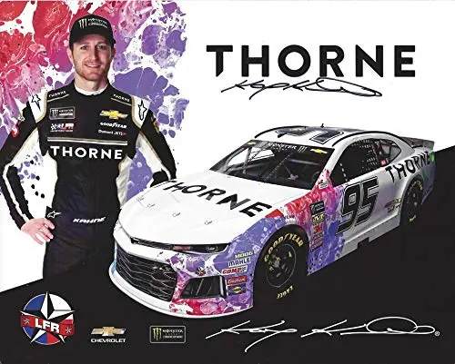 Autographed 2018 Kasey Kahne #95 Thorne Team Chevrolet Camaro (Leavine Family Racing) Monster Energy Cup Series Signed Collectible Picture 8X10 Inch Nascar Hero Card Photo With Coa 1