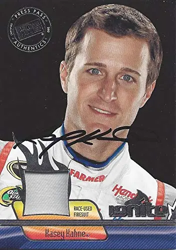 Autographed Kasey Kahne 2012 Press Pass Ignite Racing Race-Used Firesuit (#5 Farmers Insurance Team) Hendrick Motorsports Insert Signed Nascar Collectible Trading Card With Coa 1