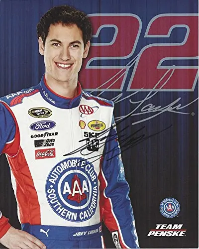 Autographed 2016 Joey Logano #22 Aaa Racing Automobile Club Southern California (Team Penske) Sprint Cup Series Signed Collectible Picture Nascar 8X10 Inch Hero Card Photo With Coa 1