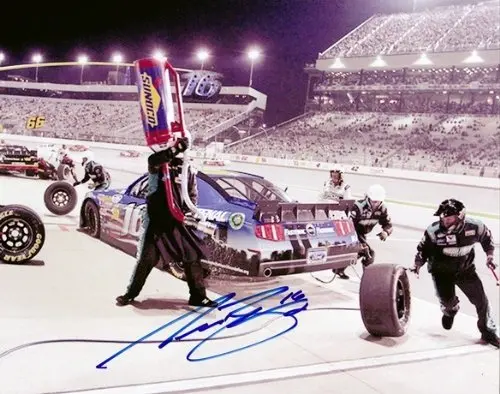 Autographed 2011 Trevor Bayne #16 Fastenal Racing (9/11 Tribute) Nascar 8X10 Photo With Coa 1