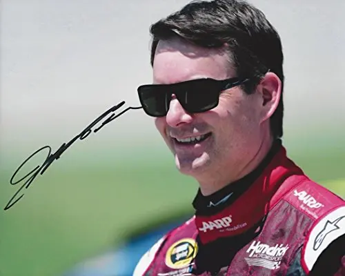 Autographed Jeff Gordon #24 Aarp/Drive To End Hunger Racing Pit Road Pre-Race (Hendrick Motorsports) Sprint Cup Series Signed Collectible Picture Nascar 8X10 Inch Glossy Photo With Coa 1