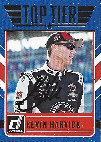 Autographed Kevin Harvick 2017 Panini Donruss Racing Top Tier (#4 Jimmy Johns) Insert Signed Nascar Collectible Trading Card With Coa 1