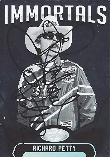 Autographed Richard Petty 2018 Panini Certified Racing Immortals (#43 Stp Team) 7X Champion Winston Cup Series Chrome Insert Signed Collectible Nascar Trading Card With Coa 1