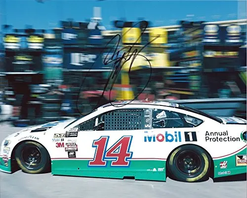 Autographed 2017 Clint Bowyer #14 Mobil 1 Annual Protection Racing Garage Area Practice (Stewart-Haas Team) Monster Energy Cup Series Signed Collectible Picture Nascar 8X10 Inch Glossy Photo With Coa 1