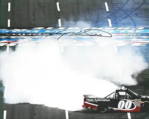 Autographed 2015 Kasey Kahne #00 Haas Automation Racing Charlotte Truck Win (Burnout) Signed Picture 8X10 Nascar Glossy Photo With Coa 1