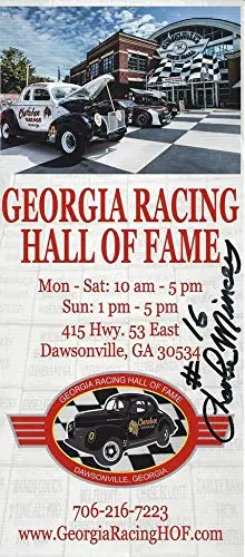 Autographed Charlie Mincey #16 Georgia Racing Hall Of Fame (Dawsonville, Ga) Vintage Signed Collectible Picture Nascar Brochure With Coa 1