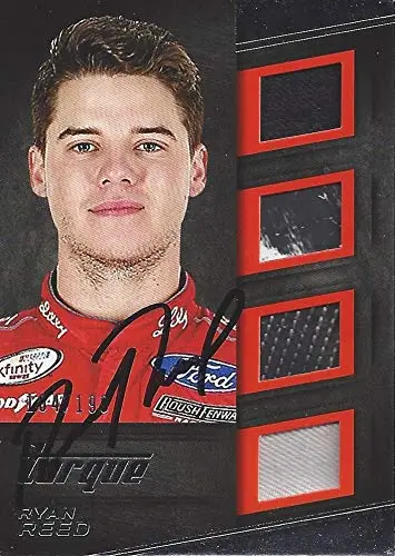 Autographed Ryan Reed 2016 Panini Torque Racing Quad Relic (Race-Used Memorabilia) #16 Lilly Diabetes Team Roush Insert Signed Nascar Collectible Trading Card With Coa #164/199 1