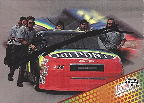 Autographed Jeff Gordon 1994 Finish Line Racing (#24 Dupont Rainbow Chevrolet) Hendrick Motorsports Vintage Signed Nascar Collectible Trading Card With Coa 1