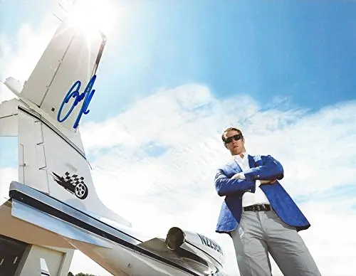Autographed Brad Keselowski #2 Miller Lite Racing Airport Private Jet (Team Penske Driver) Signed Collectible Picture Nascar 9X11 Inch Glossy Photo With Coa 1