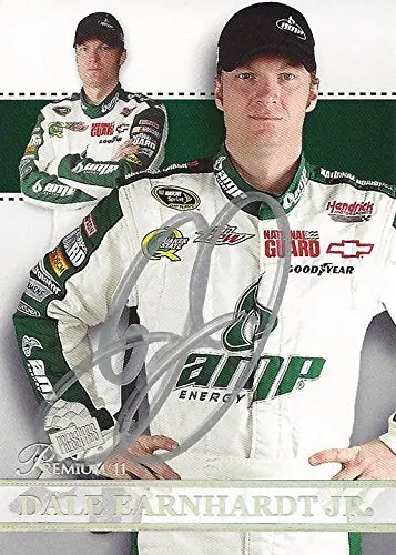 Autographed Dale Earnhardt Jr. 2011 Press Pass Premium Racing Suited Up (#88 Amp Energy Team) Hendrick Motorsports Signed Nascar Collectible Trading Card With Coa 1