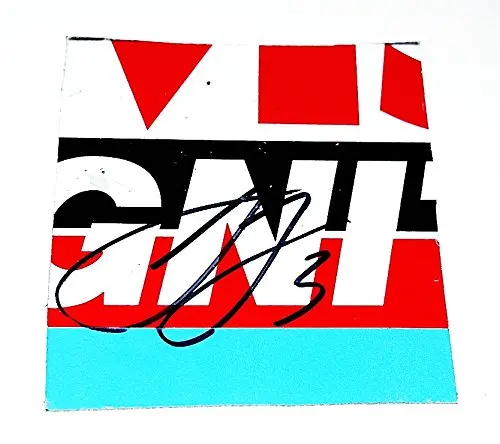 Autographed 2014 Austin Dillon #3 Sprint Cup Series Rookie (Nice 4-Color Decal Piece) 2.5 X 3 Inch Signed Race-Used Nascar Childress Sheetmetal With Coa 1