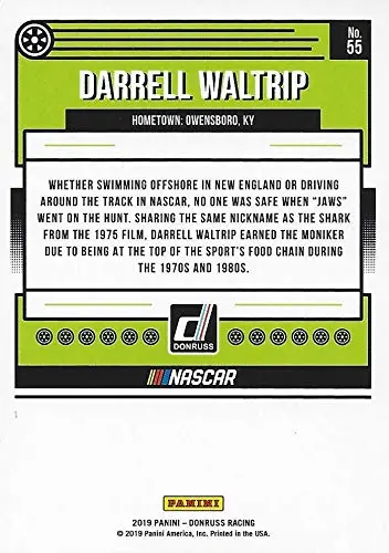 Autographed Darrell Waltrip 2019 Panini Donruss Racing Jaws (#11 Mountain Dew Team) Winston Cup Series Signed Collectible Nascar Trading Card With Coa 2