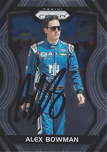 Autographed Alex Bowman 2018 Panini Prizm Racing (#88 Nationwide Team) Hendrick Motorsports Chrome Signed Collectible Nascar Trading Card With Coa And Toploader 1