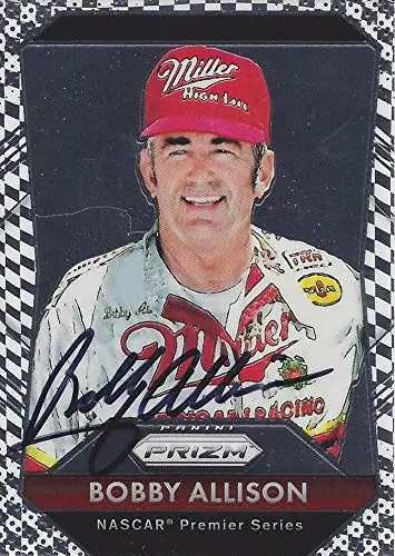 Autographed Bobby Allison 2016 Panini Racing (Miller High Life Team) Winston Cup Series Chrome Signed Nascar Collectible Trading Card With Coa 1