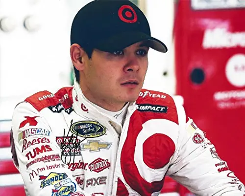 Autographed 2015 Kyle Larson #42 Target Racing (Ganassi Team) Pit Road Pose 8X10 Signed Picture Nascar Glossy Photo With Coa 1