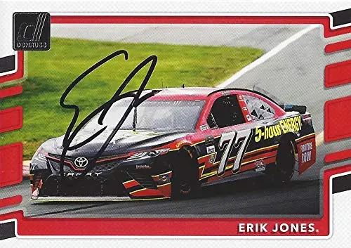 Autographed Erik Jones 2018 Panini Donruss Racing (#77 Furniture Row Team) 5-Hour Energy Toyota Monster Cup Series Signed Nascar Collectible Trading Card With Coa 1
