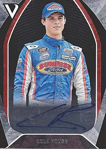 2X Autographed Cole Rouse 2018 Panini Victory Lane Racing Kyle Busch Motorsports Driver (Sunrise Ford) Nascar K&N Pro Series (Dual-Signed Front & Back) Nascar Collectible Trading Card #053/275 1