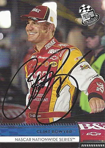 Autographed Clint Bowyer 2009 Press Pass Racing (#2 Bb&T Car) Rcr Nationwide Series Signed Nascar Collectible Trading Card With Coa 1
