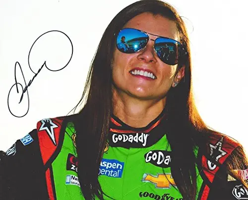 Autographed 2015 Danica Patrick #10 Godaddy Racing Team (Stewart-Haas) Pit Road Sunglases Signed Picture 8X10 Nascar Glossy Photo With Coa 1
