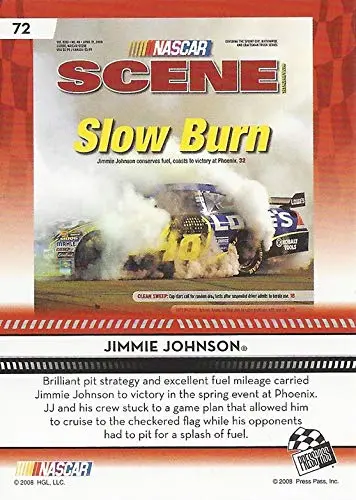 Autographed Jimmie Johnson 2009 Press Pass Racing Nascar Scene (Phoenix Win Victory Lane) #48 Lowes Hendrick Motorsports Signed Nascar Collectible Trading Card With Coa 2