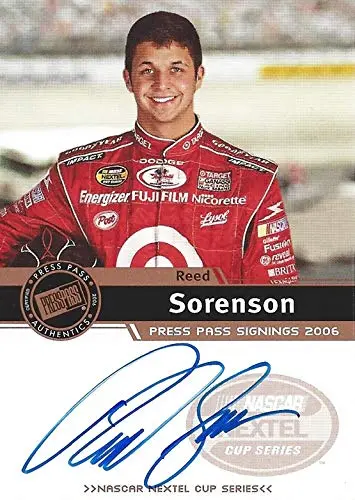 Autographed Reed Sorenson 2006 Press Pass Signings Racing (Authentic Signature) #41 Target Ganassi Team Nextel Cup Series Signed Collectible Nascar Trading Card 1