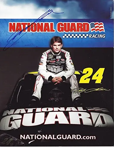 Autographed 2011 Jeff Gordon #24 National Guard Racing (Hendrick) 9X11 Nascar Hero Card With Coa 1