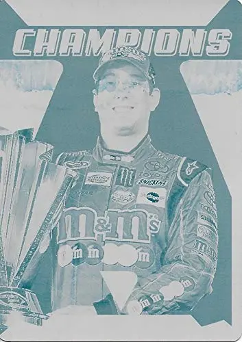 Kyle Busch 2018 Panini Victory Lane Racing Authentic Cyan Printing Plate (Champions Series) Extremely Rare Collectible Nascar Trading Card #1/1 1