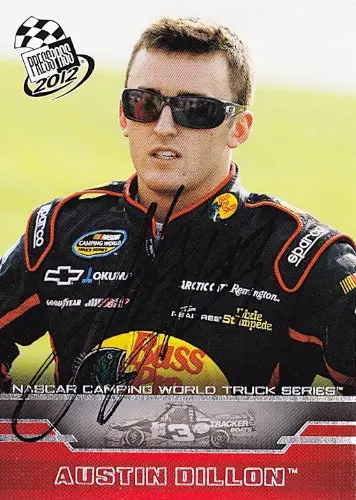 Autographed Austin Dillon 2012 Press Pass Racing #3 Bass Pro Shops (Camping World Truck Series) Nascar Signed Trading Card W/Coa 1