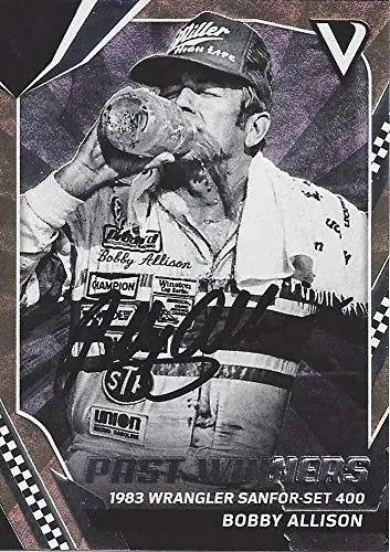 Autographed Bobby Allison 2018 Panini Victory Lane Racing Past Winners (1983 Richmond Win) Signed Nascar Collectible Trading Card With Coa 1