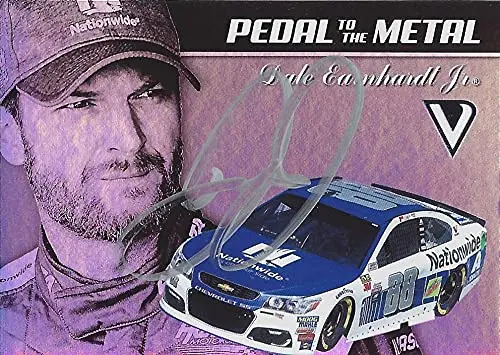 Autographed Dale Earnhardt Jr. 2018 Panini Victory Lane Racing Pedal To The Metal (#88 Nationwide Team) Signed Nascar Collectible Trading Card With Coa 1