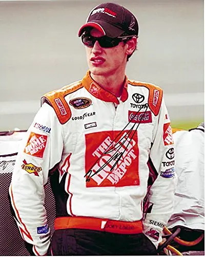 Autographed 2009 Joey Logano #20 The Home Depot Racing (Pit Road Qualifying) Gibbs Signed Rookie 8X10 Nascar Glossy Photo With Coa 1