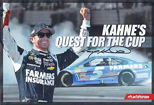Autographed 2013 Kasey Kahne #5 Farmers Insurance Racing Quest For The Cup (Burnout) Signed 7X9 Nascar Hero Card Photo W/Coa 1